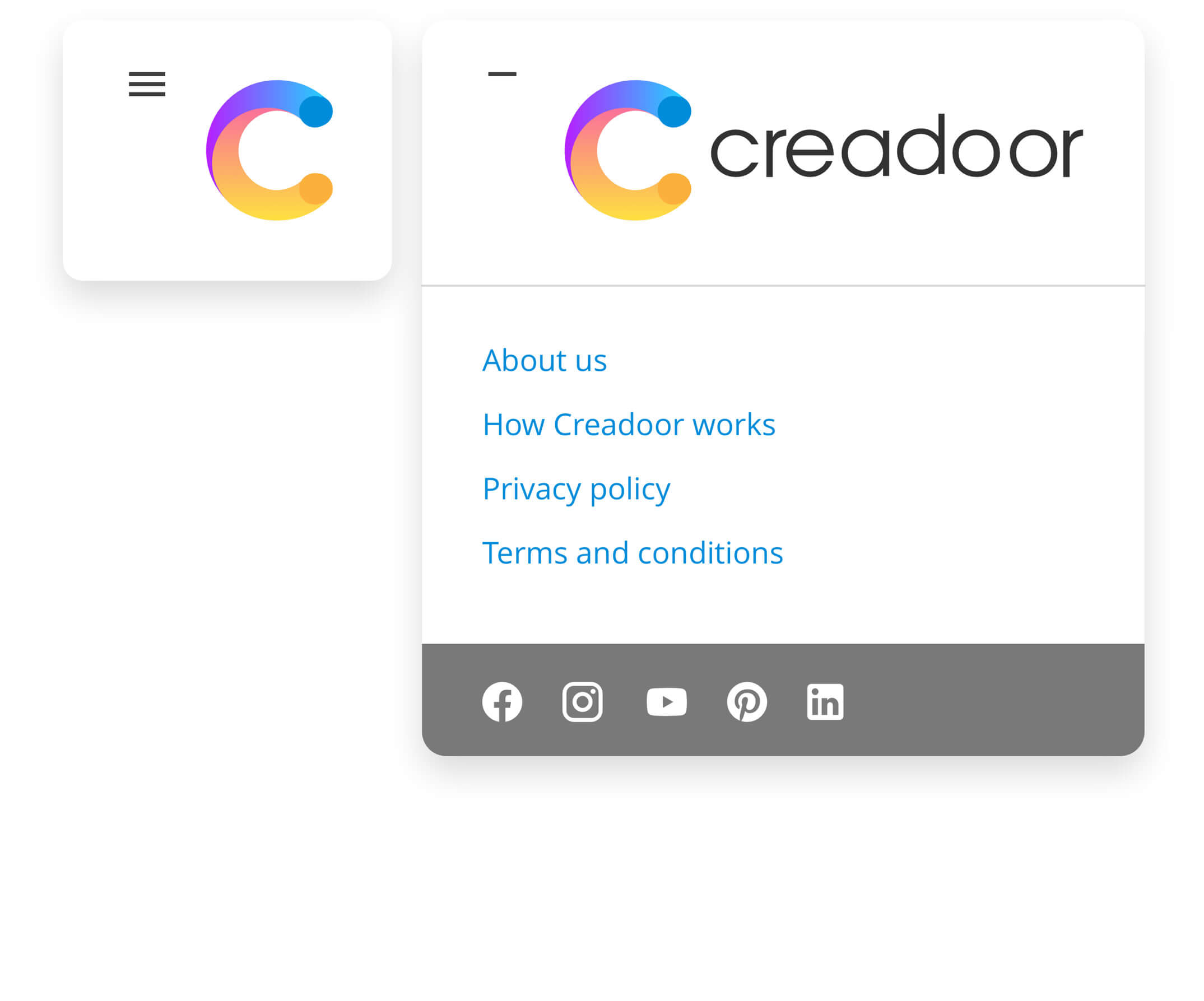 Creadoor - system menu