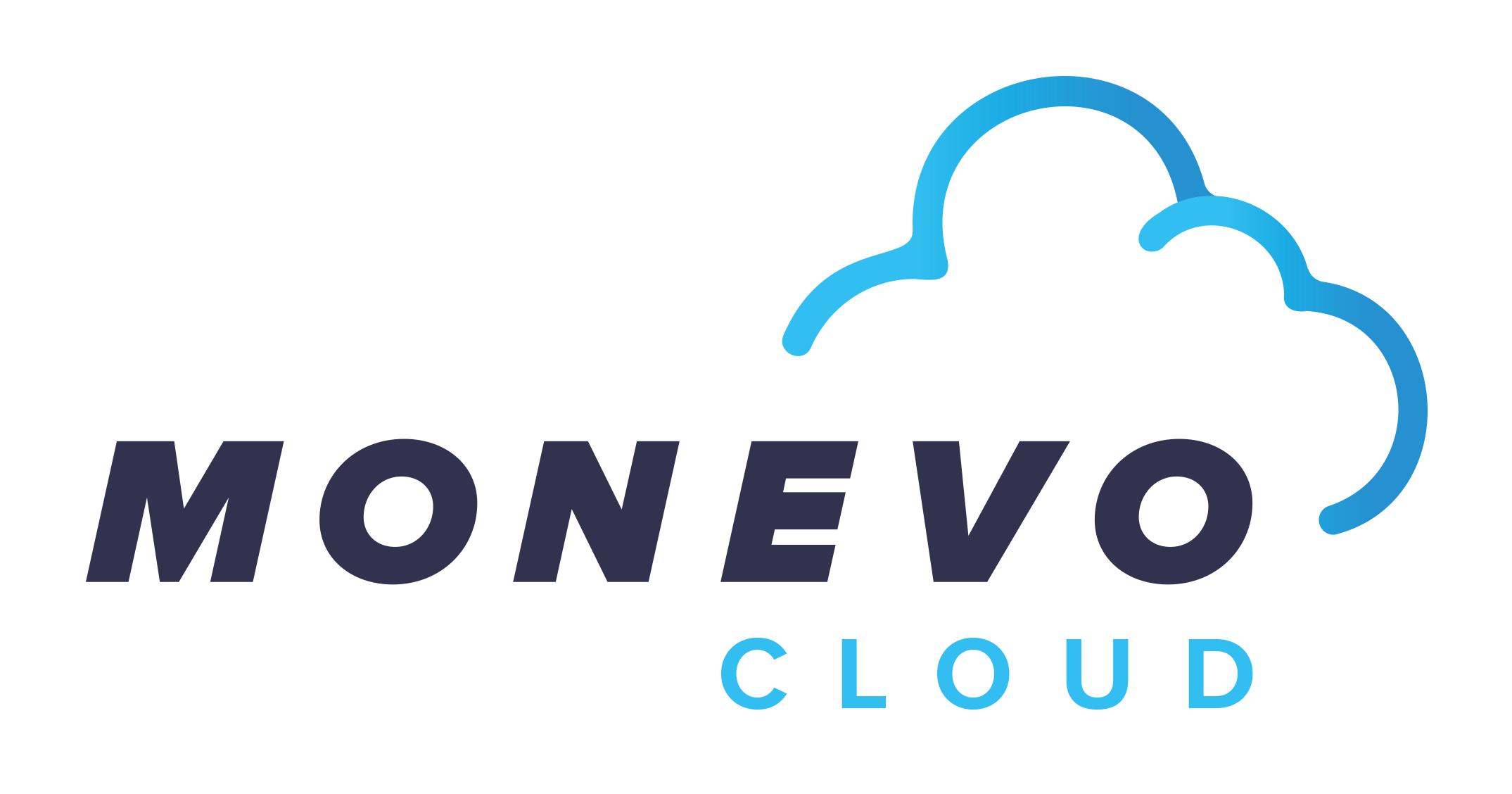 Work in progress: Monevo Provider Cloud logo with blue gradient
